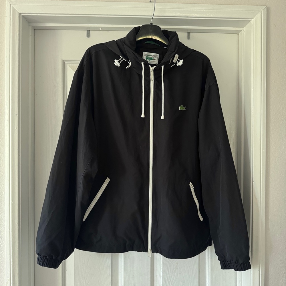Lacoste Men's Lightweight Water-Resistant Zip-Up Windbreaker